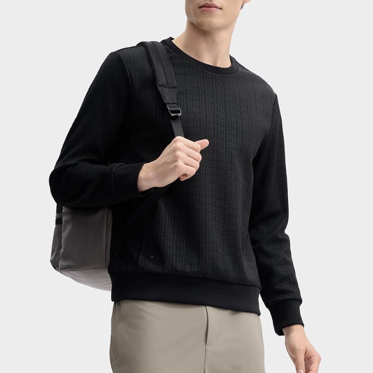 New FILA Sweatshirt Men's Jet Black F11M512212FBK