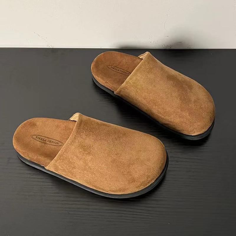 Fashion Flats Women Mules Shoes Suede Casual Slingback Slippers Fashion New Autumn 2025 Dress Cozy Walking Brand Zapatillas De Mujer
