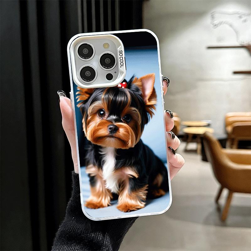 

Yorkshire Terrier Dog Soft Phone Case for iPhone 15 16 17 Pro Max 17Air 16E 14 Plus 13 12 Mini Shockproof Cover Back Shell iPhone 16 Pro