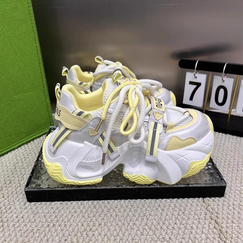 Cool Thick-soled Dad Shoes Women's Autumn New Mesh Breathable Heightened Feet Small Versatile Casual Sports Shoes
