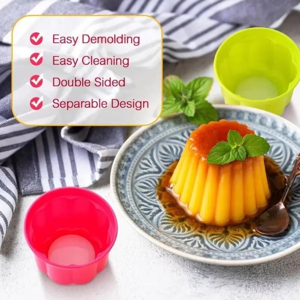 4pcs New Reusable Dessert Molds Plastic with Stackable Lids Gelatin Ice Cream Mold Baking Tools for Home Kitchen