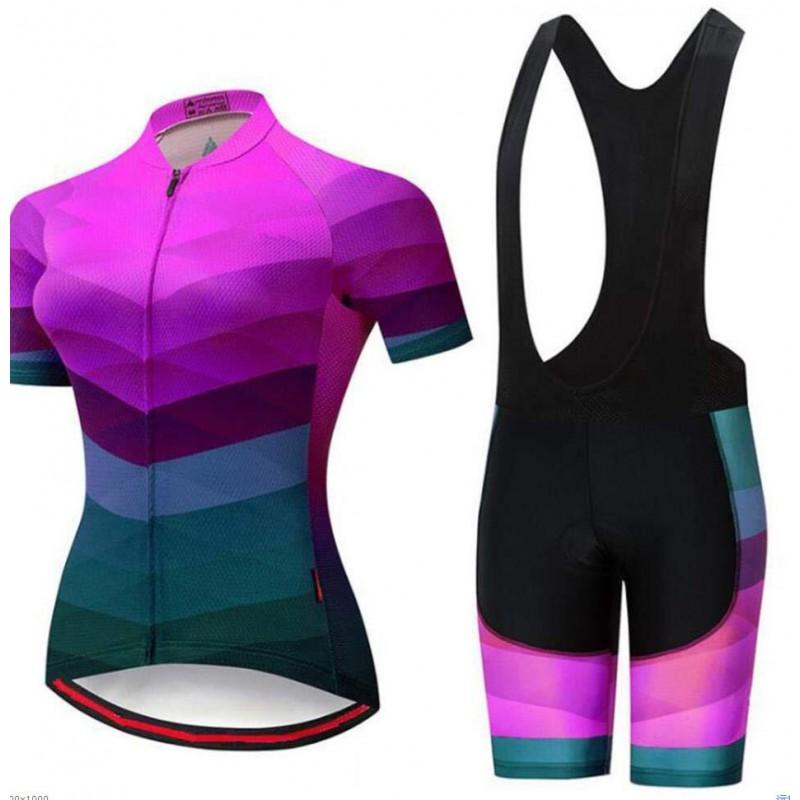 Damen Fahrradtrikot Atmungsaktiv Schnelltrocknend Mountainbike Rennrad Bekleidung Outdoor Sportbekleidung