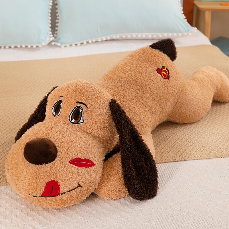 New Love Dog Plush Toy Doll Girls Home Strip Large Sleeping Throw Pillow Birthday Gift Doll