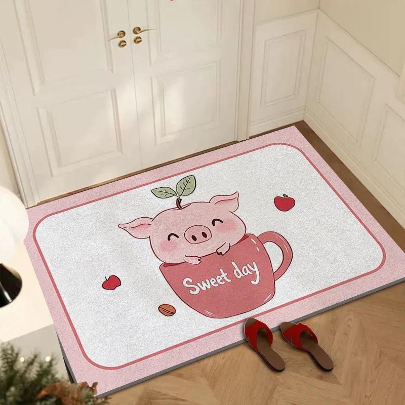 Eingangstür Cartoon Seide Bodenmatte Haushalt Eingangstür Tür Schmutzmatte Outdoor Schmutzabweisend Staubentfernung Kann Maßgeschneidert Werden Teppich
