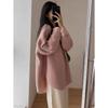 Autumn and Winter Pullover Women Medium and Long Sweater Fashion Loose Office Knitted Bottoming Shirt Solid Color O Neck Long Sleeve Casual Simple Top