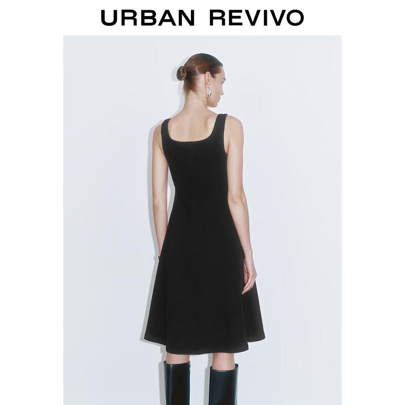 UR Women's Autumn Vintage U-Neck Sleeveless Denim Dress