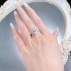 Zhuo Zhi Fan Jewelry S925 Sterling Silver Pear-Shaped 10x14mm White Diamond Ring for Women Fashion, Best Seller.