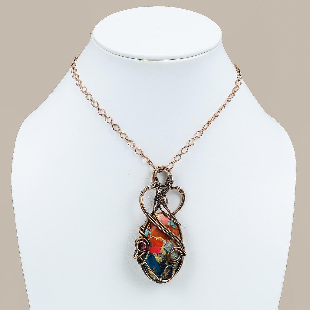 Spiny Oyster Handmade Copper Wire Wrap Jewelry Pendant 2.99 O8n06