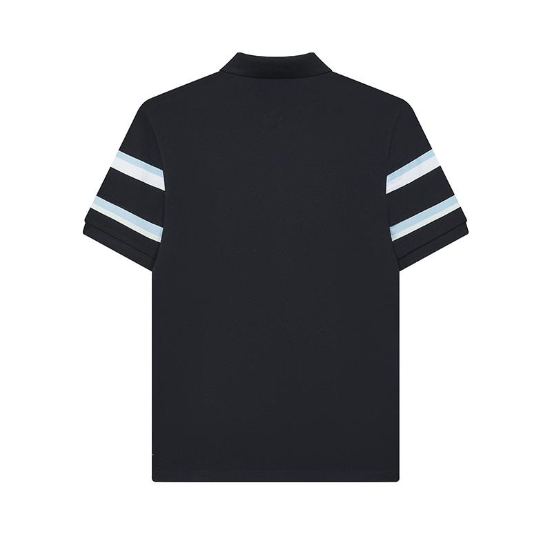 Fila Summer Striped Fashion Versatile Casual Short Sleeve Polo Men Polo Legendary-Blue F11M431104FNV