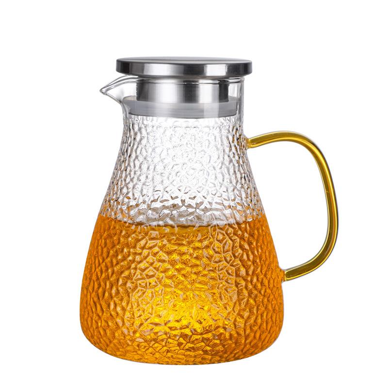 Cold Kettle Glass Kettle High Temperature Resistant Household Teapot Cool White Boiled Water Cup Set Large Capacity Cold Kettle Cold Bubble