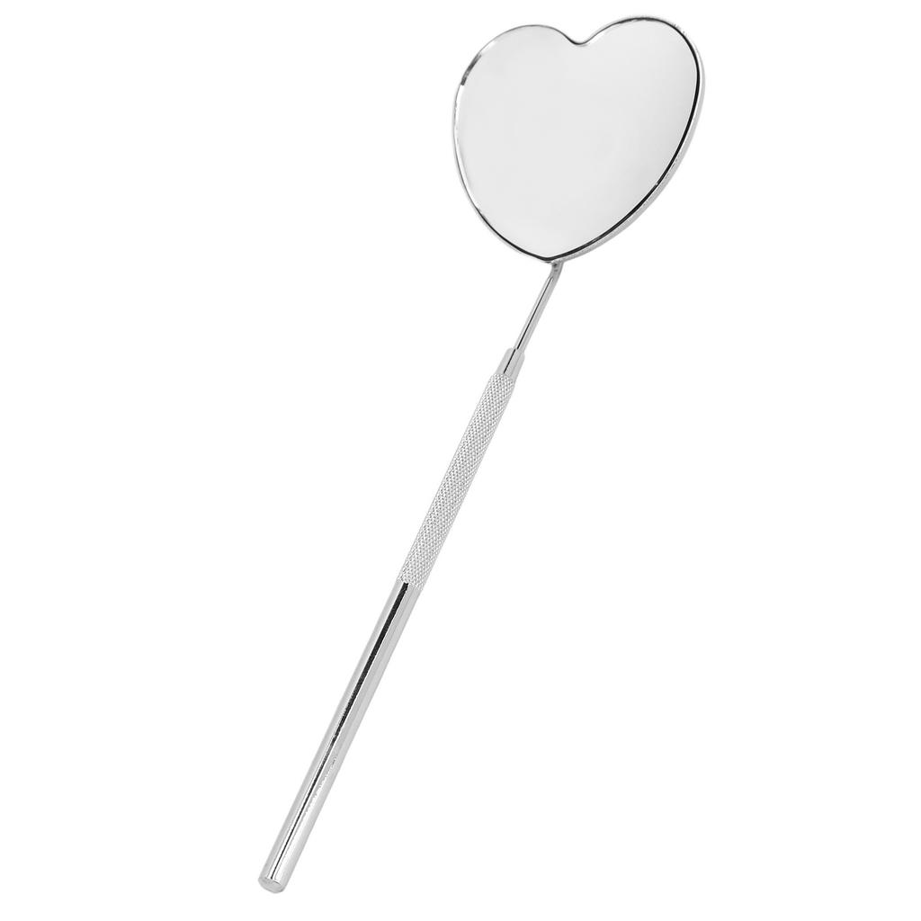 Heart Shaped Lash Mirror Professional Portable Stainless Steel Makeup Eyelash Mirror for Lash Extension