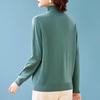 KAVON Women's 100% Merino Wool Mock Neck Sweater