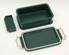 OSK CONTAINER Bento with Made In Dishwasher and Microwave Stain Locking and Suitable for Small and Students Box, 900ml, Green, Dividers, Japan, Safe,