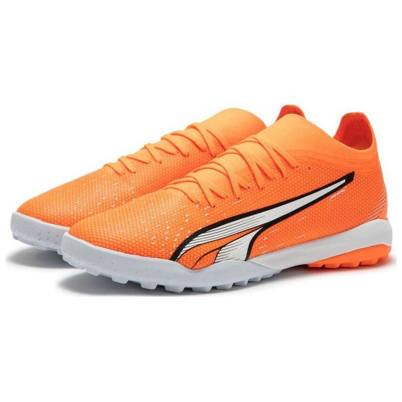 Puma Ultra Match TT Round Toe Lace-Up TF (Rubber Studs) Hard Ground Artificial Grass Football Shoes Unisex Football Shoes Orange 107220-01