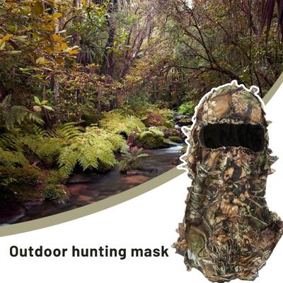 Costume de Camouflage, chapeau à feuilles, masque complet 3D, couvre-chef, accessoires de chasse pour chasseur de Camouflage de dinde