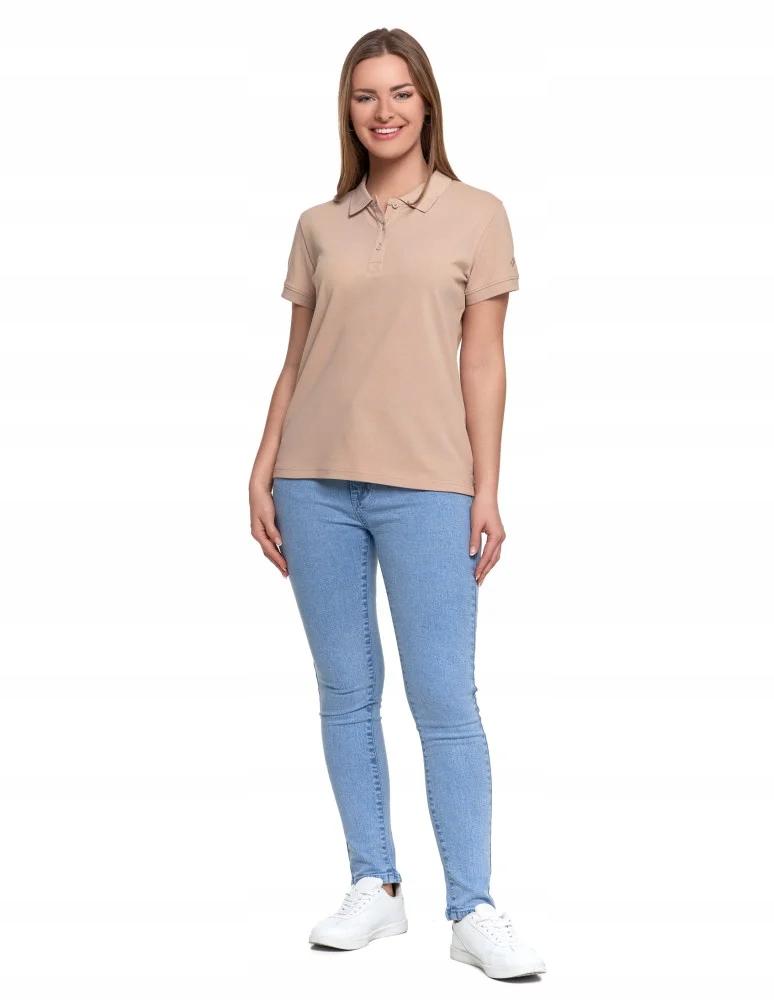Women's Cotton Polo Shirt with Collar MORAJ 3XL BEIGE