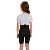 Kids Girls Cycling Bib Shorts High Waist V-Front 3D Padded Bike Shorts with Mesh Straps for Outdoor Sports Training