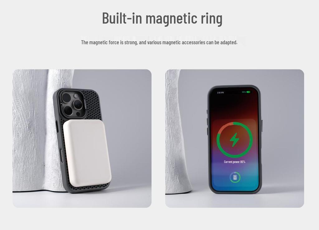 Honeycomb Heat Dissipation Stand for iPhone 17 Pro Max Magnetic & Drop-Proof Protective Case