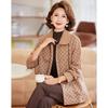 Past Women's Plaid Lapel Spring/Autumn Coat