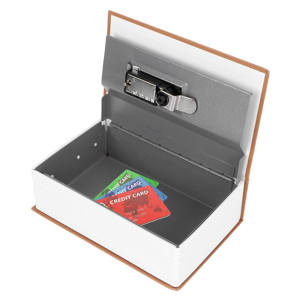 Book Safe Storage Box Dictionary Money Coines Box with Security Combination Lock for Home Use