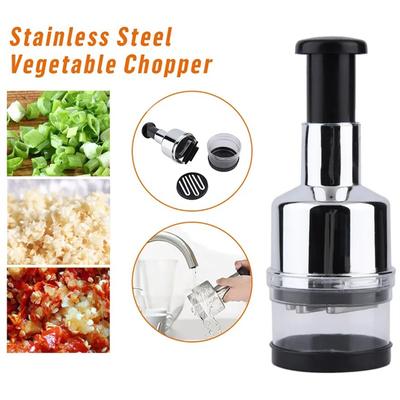304 Aço Inoxidável Manual Tipo Prensa Alho Picador de Cozinha Suprimentos Multifuncional Alho Cebola Vegetal Máquina de Cortar