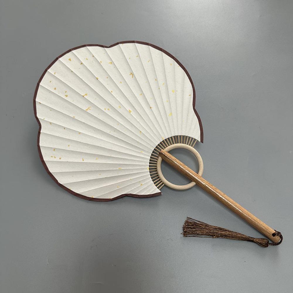Vintage Chinese Style DIY Fan Classical Round Fan Portable DIY Xuan Paper Fan  Room Decorations