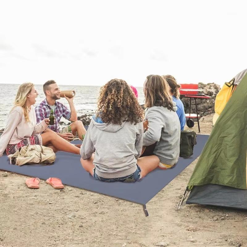 Waterproof Tent Footprint 210d Oxford Fabric Camping Ground Sheet Tear Resistant Damp Proof Mat For Hiking Picnic Beach