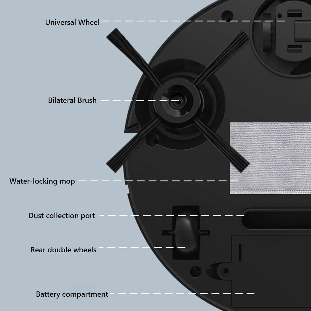 3 In 1 Robot Vacuum Rechargeable Vacuum Mop Robot Strong Suction Compact Cleaning Machine for Pet Hair Stubborn Dirt