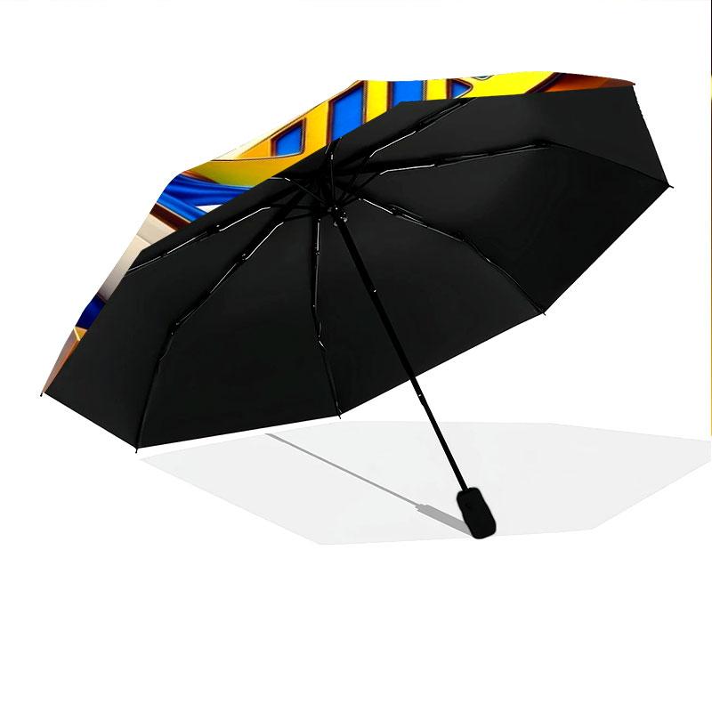1 PC Automatic Folding Umbrella - Leeds United Custom Name Pattern, Portable & Foldable Design with 8 Ribs, Christmas Birthday Gifts