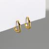 1 Pair Circle Ear Hoop Earrings U-shaped Women's Dangle Hoop Earring Gift
