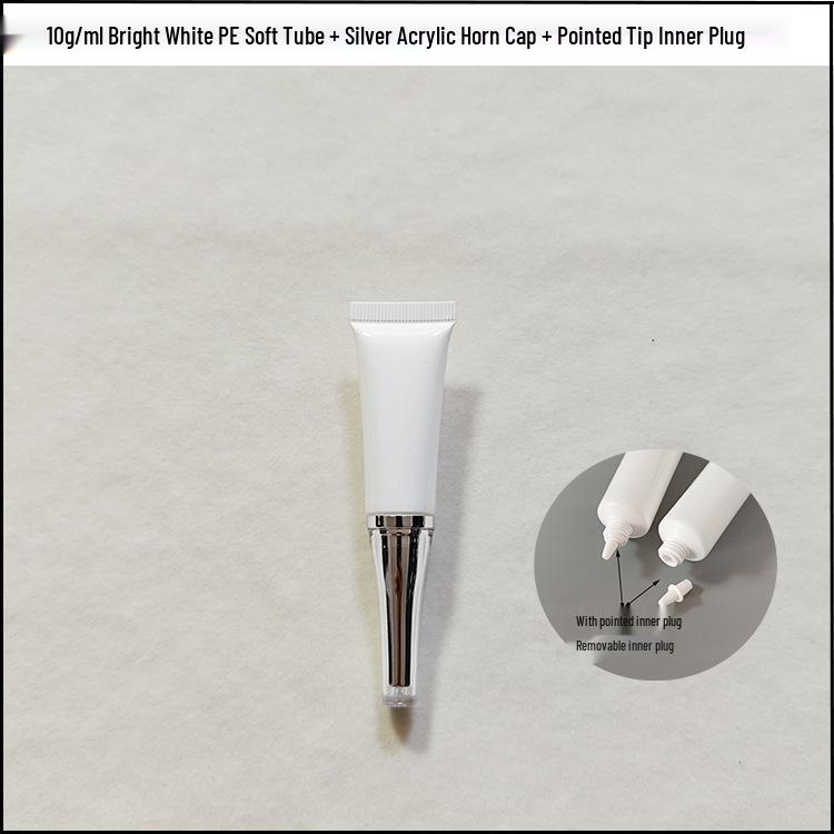 In Stock 10g Eye Cream Empty Tube - Milky White Refillable Skincare Cosmetics Packaging 
