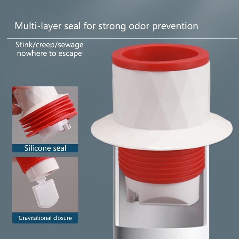 79mm Length Anti Odor Floor Drain Multi Layer Locking Drain Plug Keep Your Bathroom Odors Frees Suitable for PVC Pipes