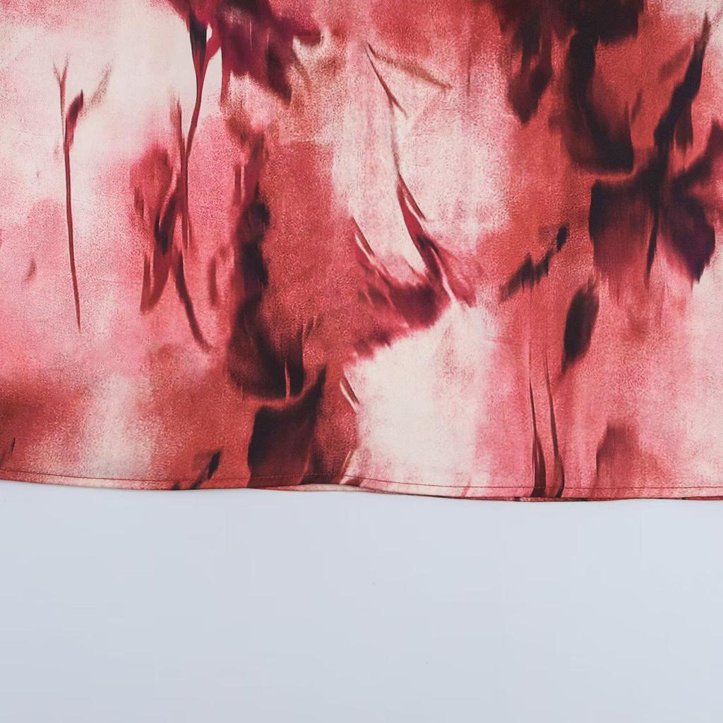 2025 Spring Women's Tie-Dye Single-Breasted Long-Sleeve Shirt