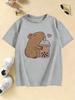 2026 Funny Capybara Lovely Design T Shirts Manga Kids Children's T-shirt Boys Girls Summer Spring Casual Top Tee