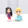 Figurine MINISO Set Șapte Piese Prințese Versiune Mică Q, Figurine de Colecție, Potrivite pentru o Varietate de Tipuri de Camere, Ornamente pentru Păpuși de Casă