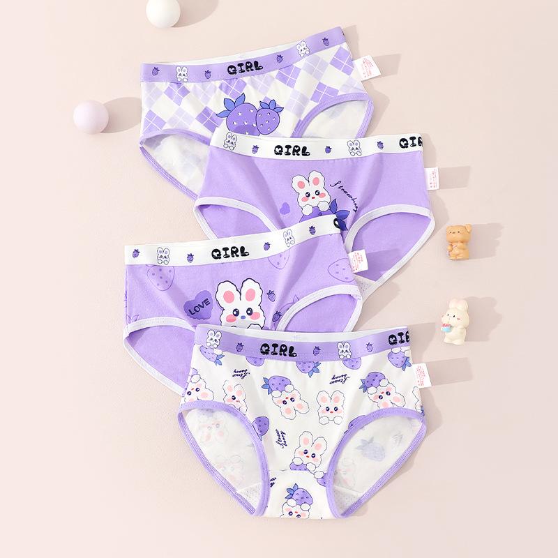 Girls' A-Class Pure Cotton Antibacterial Briefs for Toddlers and Kids
