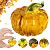 Glass Pumpkin Ornaments Exquisite Desktop Paperweight Glass Pumpkin Mini Glass Pumpkin for Halloween Home Decor