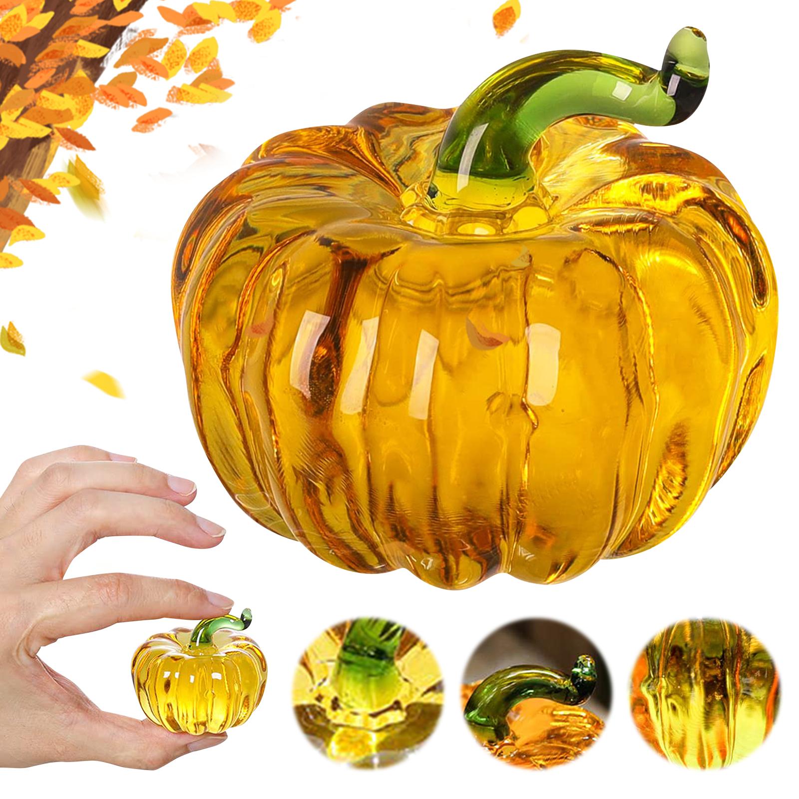 Стеклянные Тыквы-Украшения Изысканная Настольная Пресс-папье Мини-Тыква из Стекла для Хэллоуина Домашний Декор a