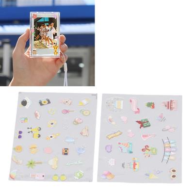 2PCS Decorative Stickers Cute Cartoon Self Adhesive Sticker Colorful PVC Sticker for   Album Planner Scrapbook