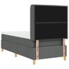 Box Spring Bed with Mattress Dark Gray 80 x 200 cm Fabric