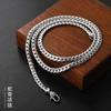 Mens Vintage Snake Chain Necklace Trendy Versatile Plain Choker High-End Minimalist Jewelry