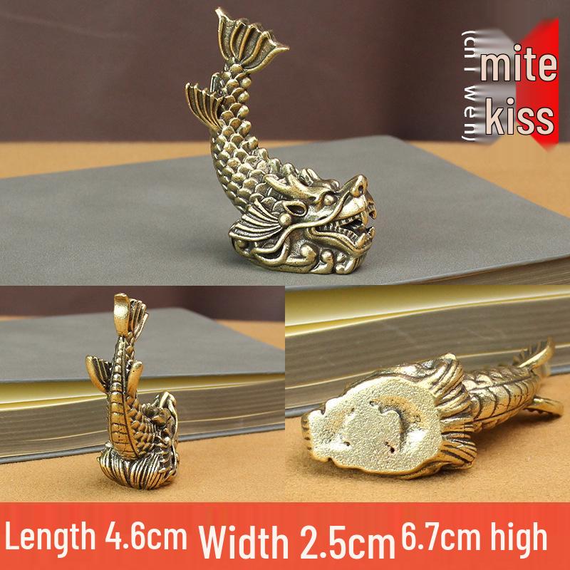 Brass Dragon Nine Sons Keychain and Yazi Taotie Car Ornament Gift
