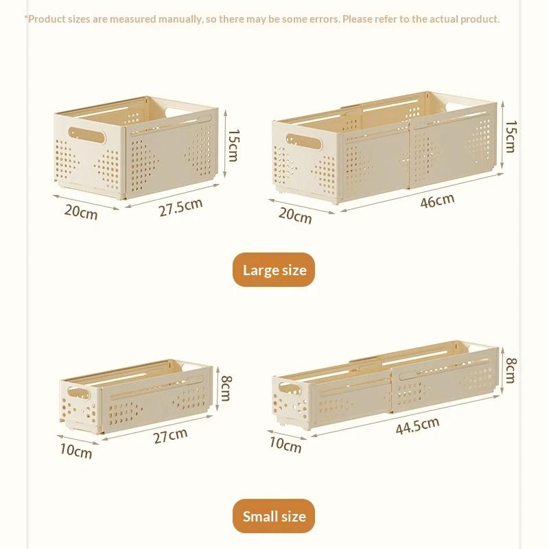 Adjustable Storage Box Holds Clothes Kitchenware And Desk Items Expandable Saves On Drying Time