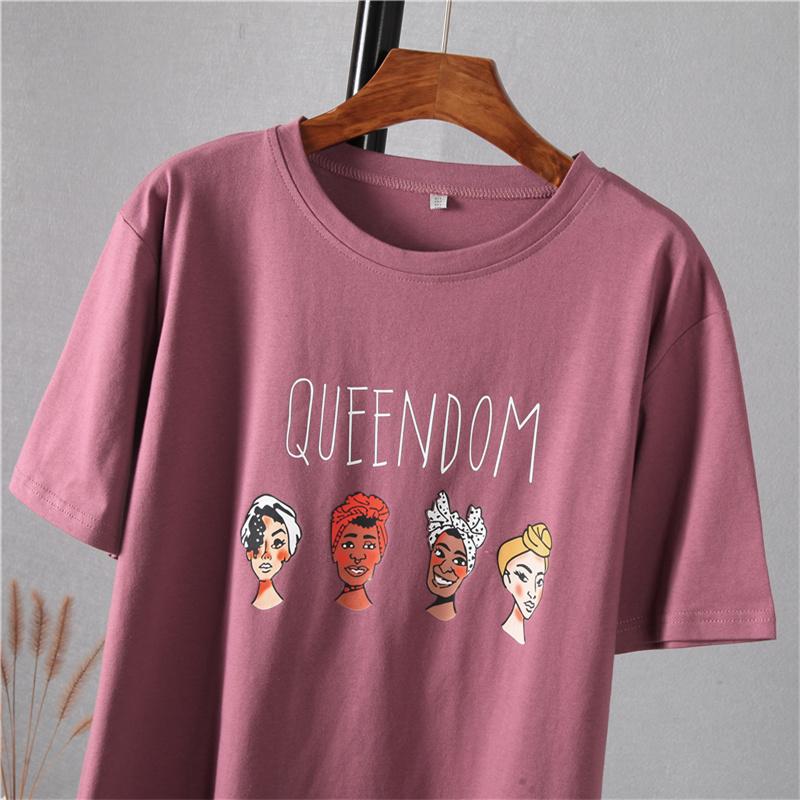Hirsionsan Gothic Character Printed T Shirt Women Harajuku Soft Summer Cotton Tshirt Korean Loose Tees Ins Casual Female Tops Cute Cartoon Tees