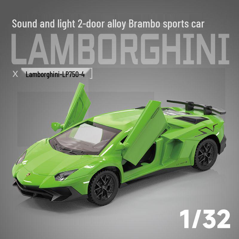 1:32 Lamborghini 750-4 Alloy Two-Door Pull-Back Off-Road Sports Car Model Toy