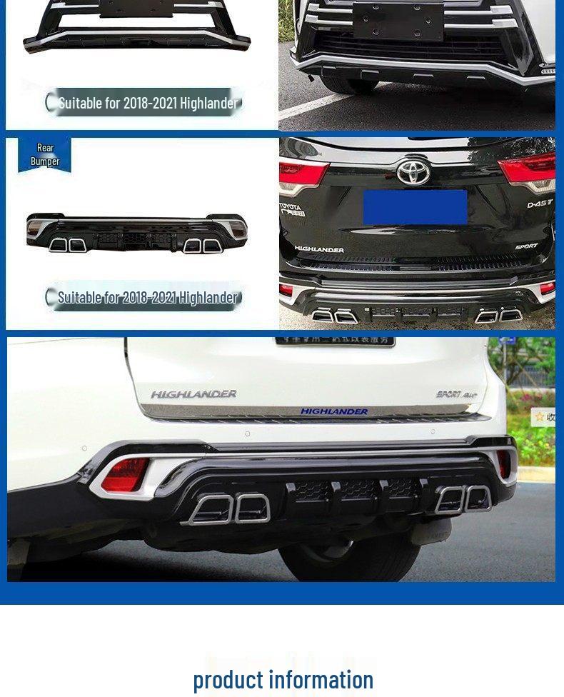 Toyota Highlander 2018-2021 Front Bumper Guard & Body Kit