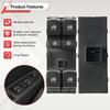 For VW Touareg Sharan Touran For Seat Alhambra 2011-2016 Electric Chrome Master Power Window Switch Button 7P6959857 Accessories