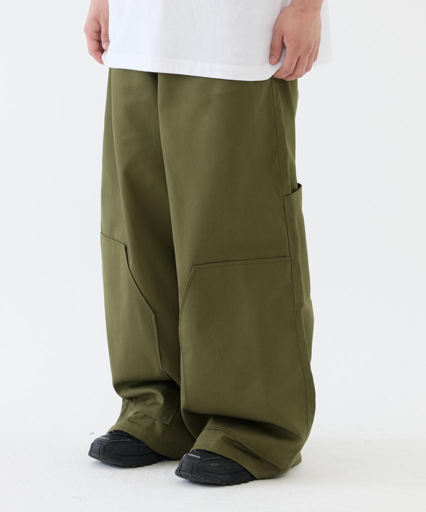 Iseuteuseobiseusyab Ess Cotton Carpenter Pants - Khaki
