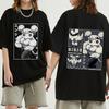 Large Cotton Men's Muscle Ninja Mouse Muki Gym Mouse Meme Printed T-shirt Anime Devil Killer Pattern Printed Casual T-shirt