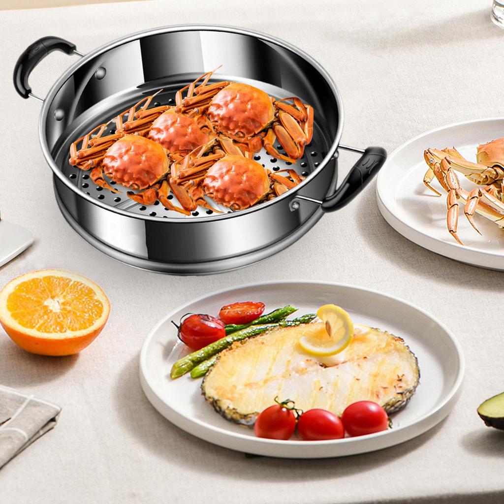 316 Stainless Steel Steamer Basket Kitchen Cooking Tool with Double Ear Steam Rack Safe Material Generic Drain Basket